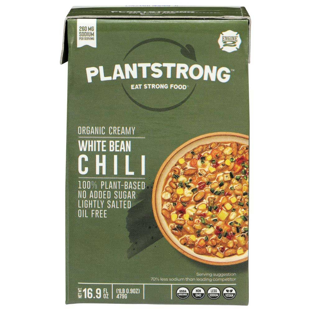 Plantstrong Organic Creamy White Bean Chili Broth, 16.9 Fluid Ounce -- 6 per case