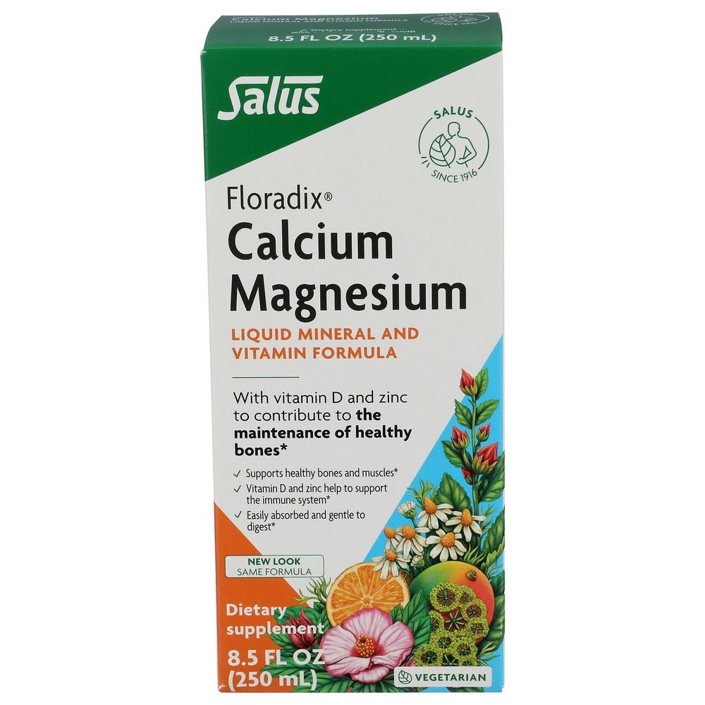 Floradix Calcium Magnesium Liquid Herbal and Mineral Supplement, 8.5 Fluid Ounce