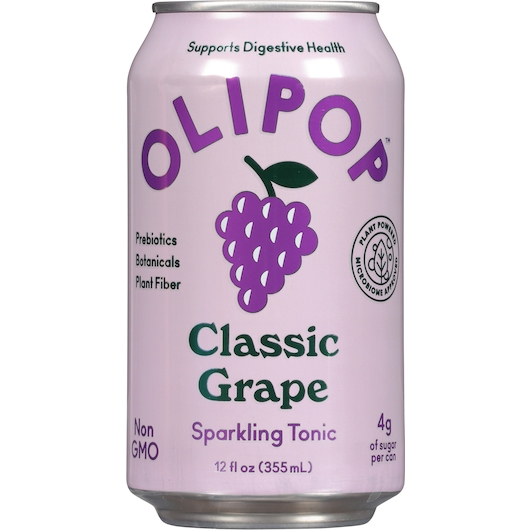 Olipop Classic Grape Sparkling Tonic , 12 Fluid Ounce -- 12 per case