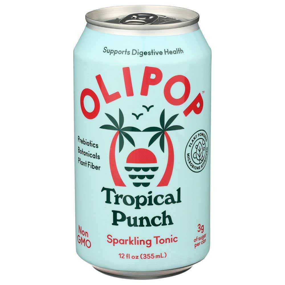 Olipop Tropical Punch Sparkling Tonic, 12 Fluid Ounce -- 12 per case