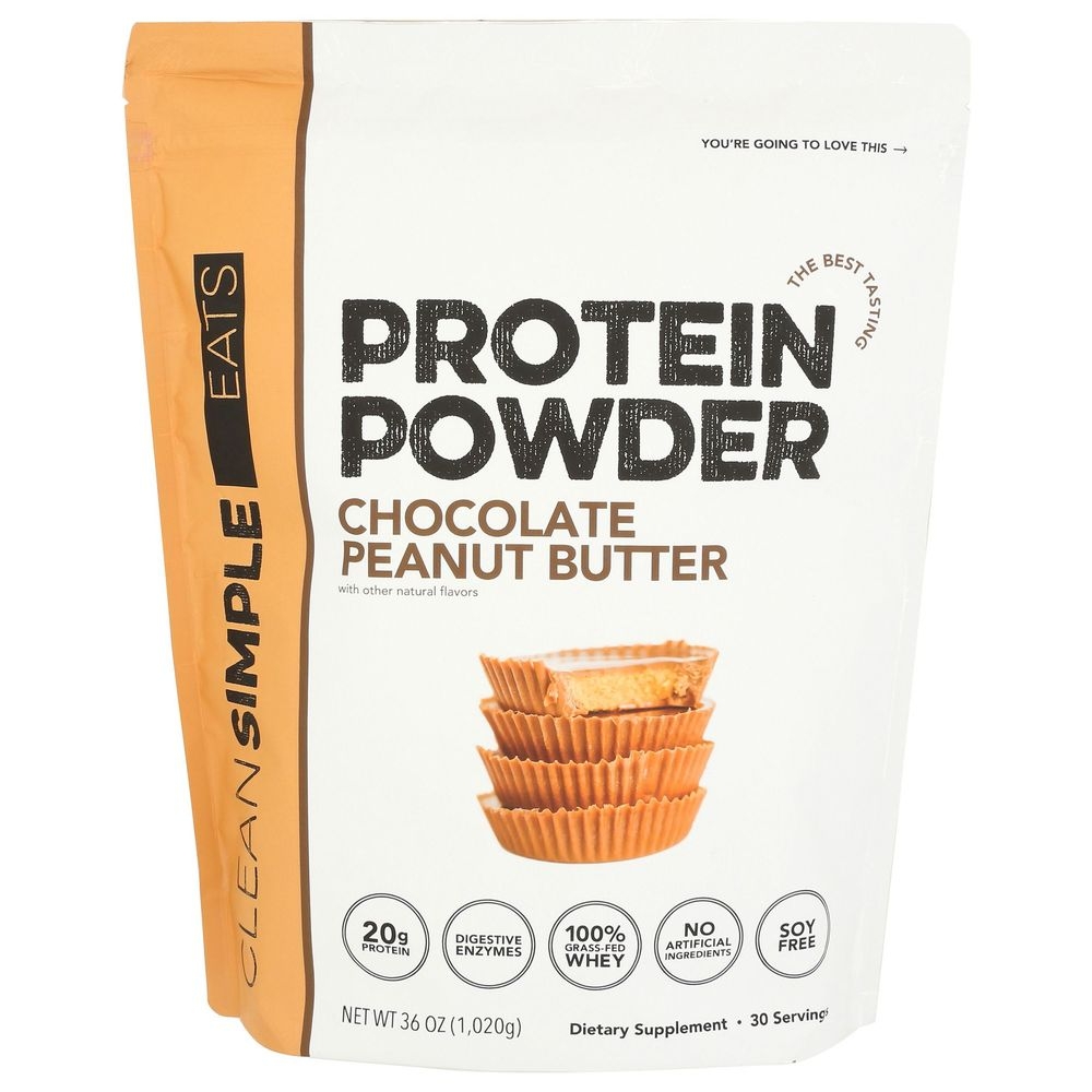 Clean Simple Eats Chocolate Peanut Butter Protein Powder, 36 Ounce