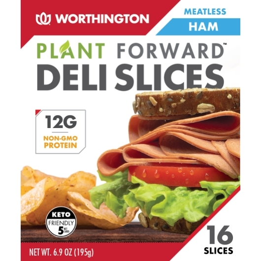 Worthington Plant Based Ham Deli Slices, 6.9 Ounce -- 8 per case
