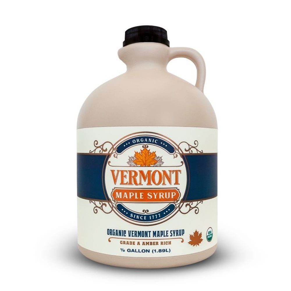 Vermont Maple Syrup Organic Amber Maple Syrup, 64 Ounce -- 6 per case