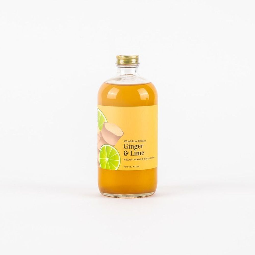 Wood Stove Kitchen Ginger and Lime Natural Cocktail Mocktail Mixer, 16 Fluid Ounce -- 12 per case