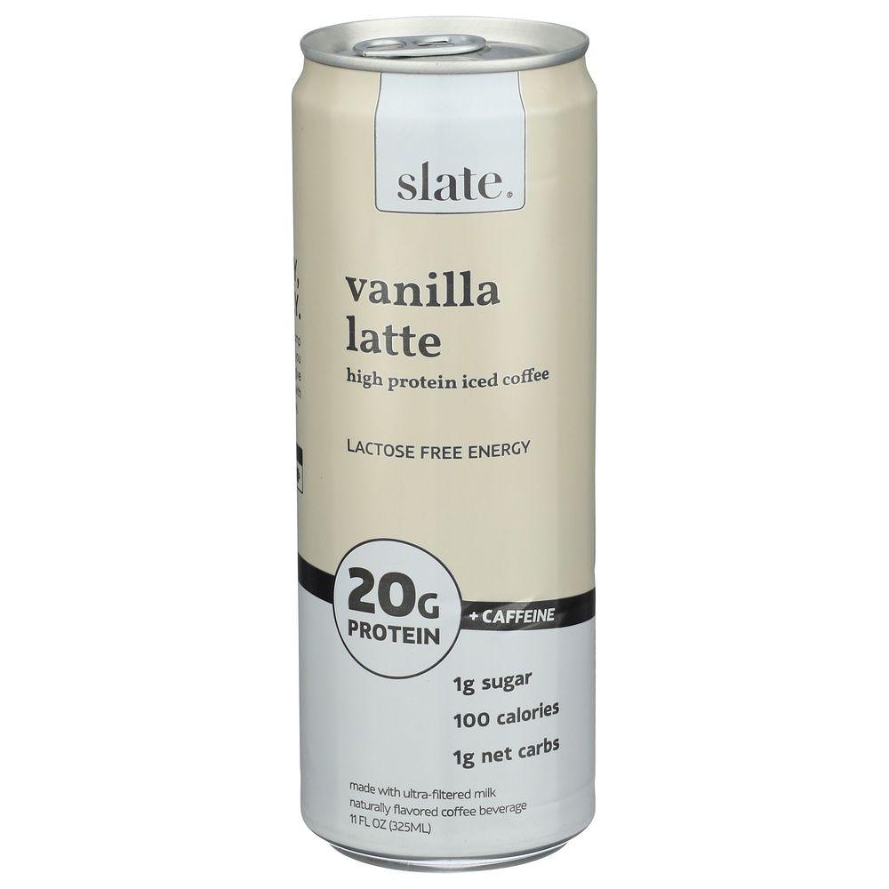 Slate Vanilla Latte High Protein Iced Coffee, 11 Fluid Ounce -- 12 per case