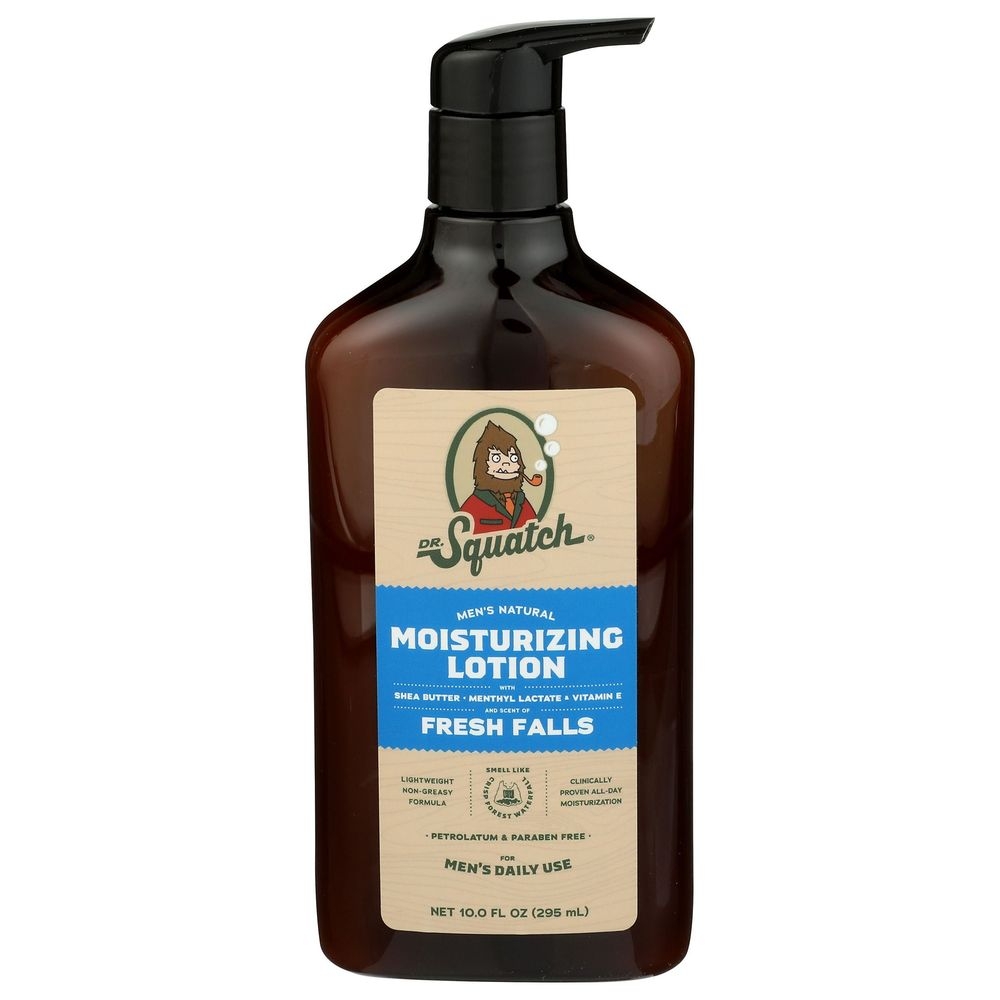 Dr. Squatch Fresh Falls Mens Natural Moisturizing Lotion, 10 Fluid Ounce