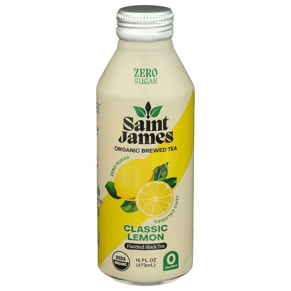 Saint James Organic Classic Lemon Black Tea, 16 Fluid Ounce -- 12 per case