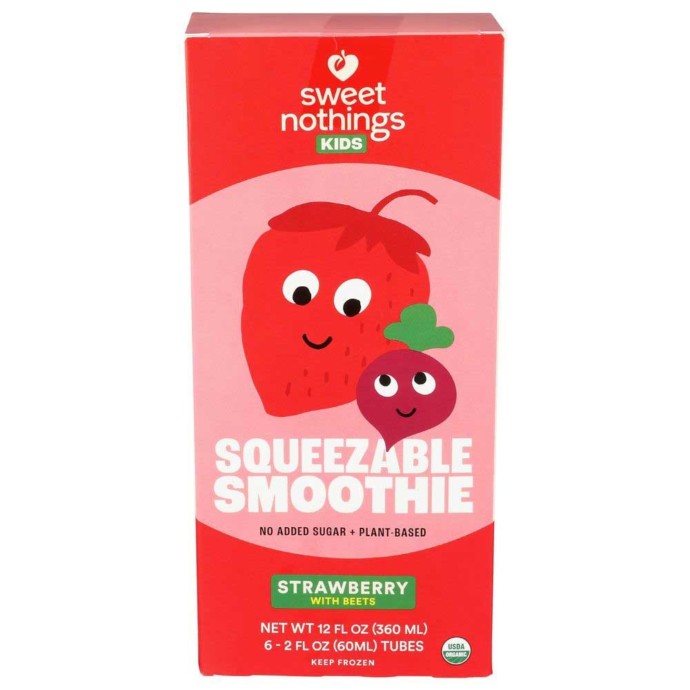 Sweet Nothings Organic Kids Strawberry with Beets Squeezable Smoothie Snack, 2 Fluid Ounce -- 24 per case