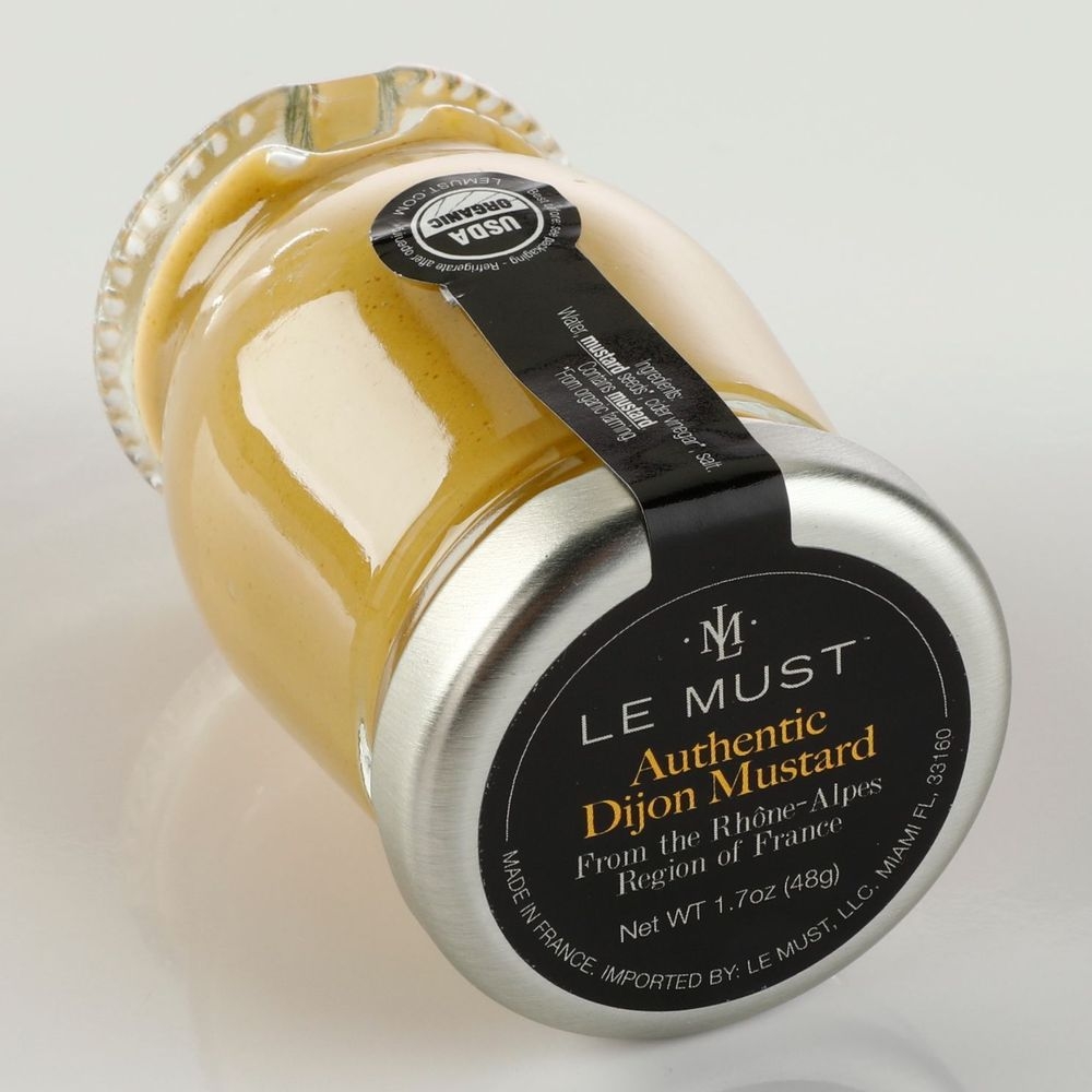 Le Must Single Serve Deluxe Organic Dijon Mustard, 1.7 Ounce Jar -- 48 per case