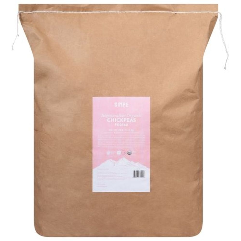 Simpli Organic Regenerative Chickpeas, 25 Pound
