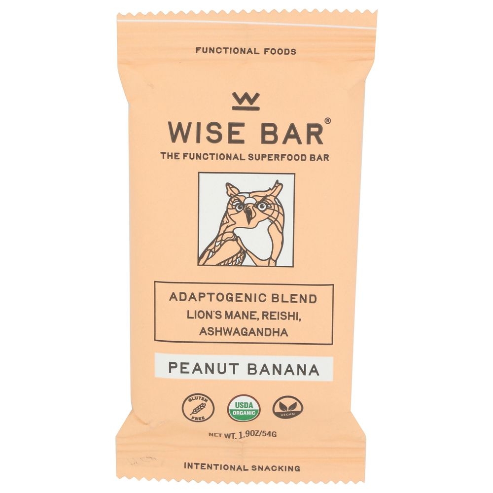 Wise Bar Organic Peanut Banana Bar, 1.9 Ounce -- 12 per case