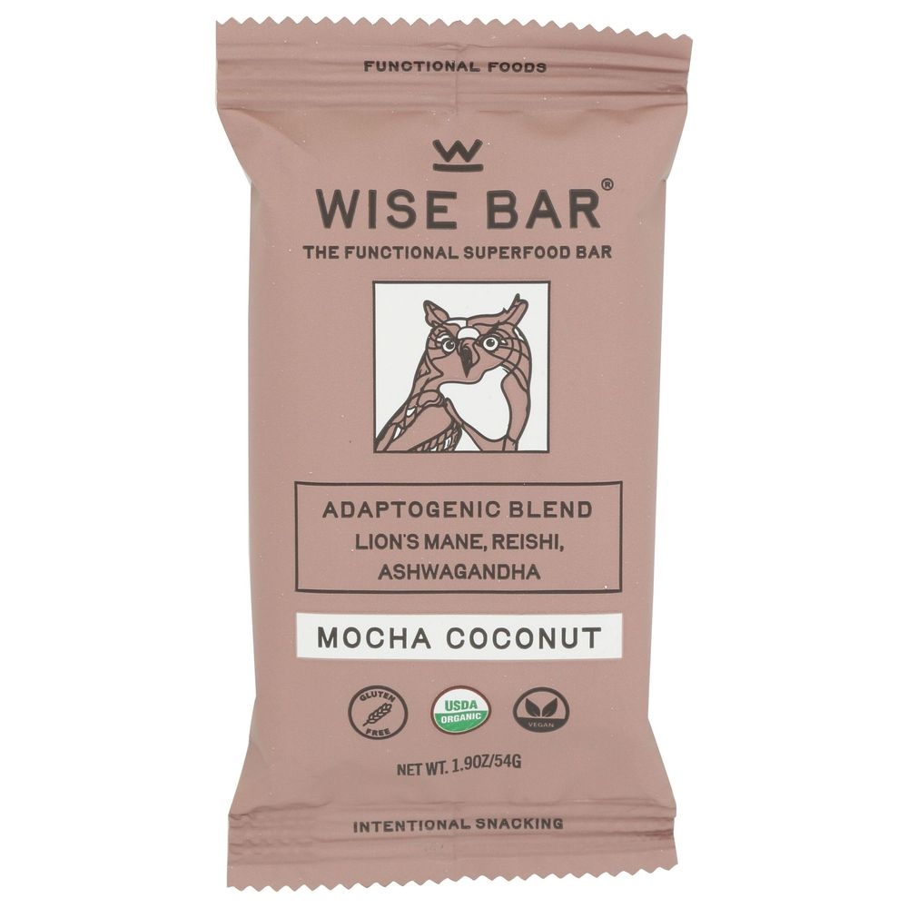 Wise Bar Organic Mocha Coconut Bar, 1.9 Ounce -- 12 per case