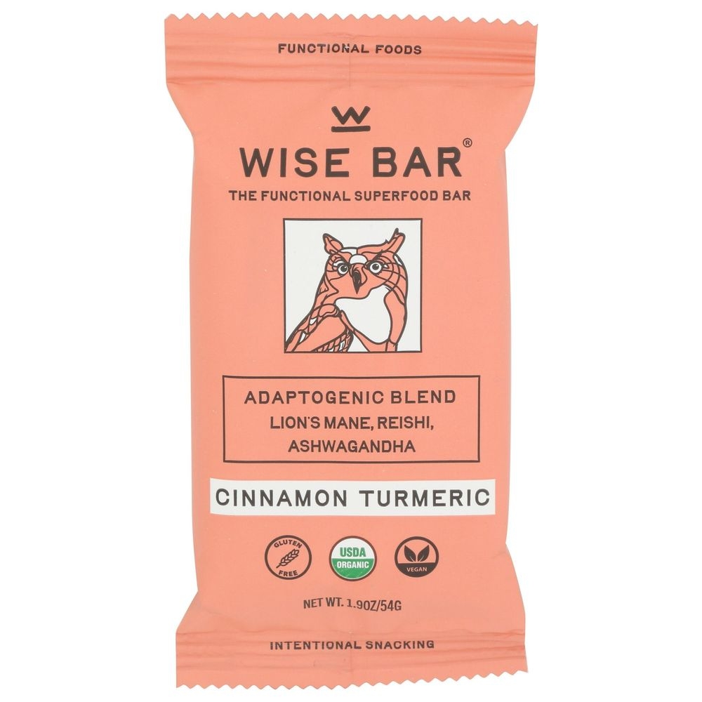 Wise Bar Organic Cinnamon Turmeric Bar, 1.9 Ounce -- 12 per case