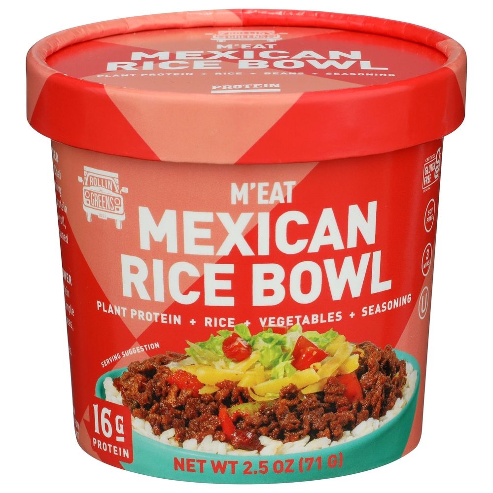 RollinGreens Meat Mexican Rice Bowl, 2.5 Ounce -- 6 per case