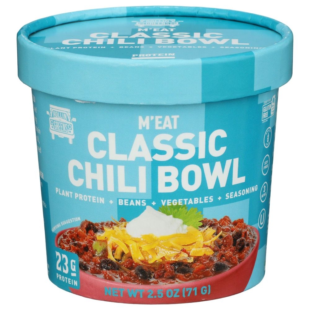RollinGreens Meat Classic Chili Bowl, 2.5 Ounce -- 6 per case