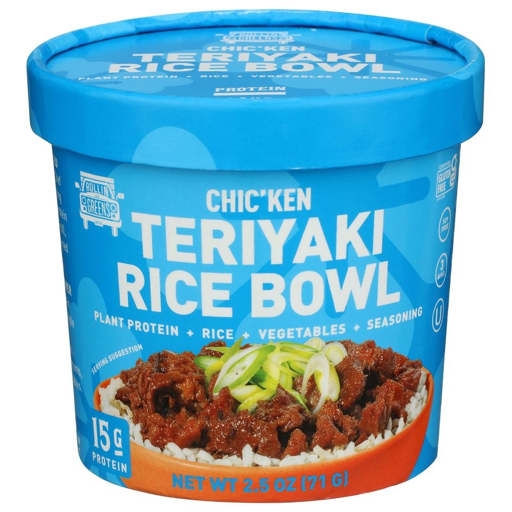 RollinGreens Chicken Teriyaki Rice Bowl, 2.5 Ounce -- 6 per case