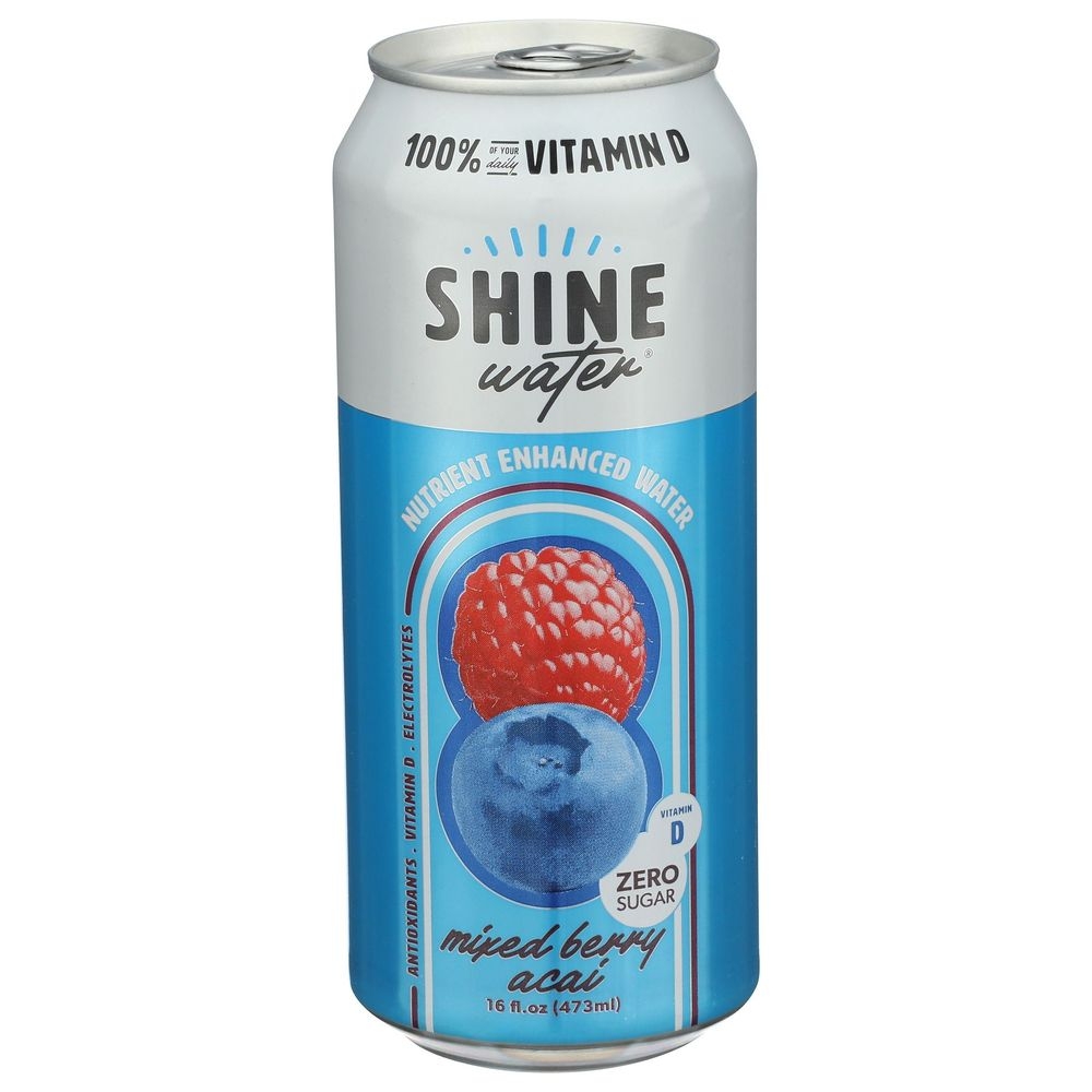 Shinewater Mixed Berry Acai Nutrient Enhanced Water, 16 Fluid Ounce -- 12 per case