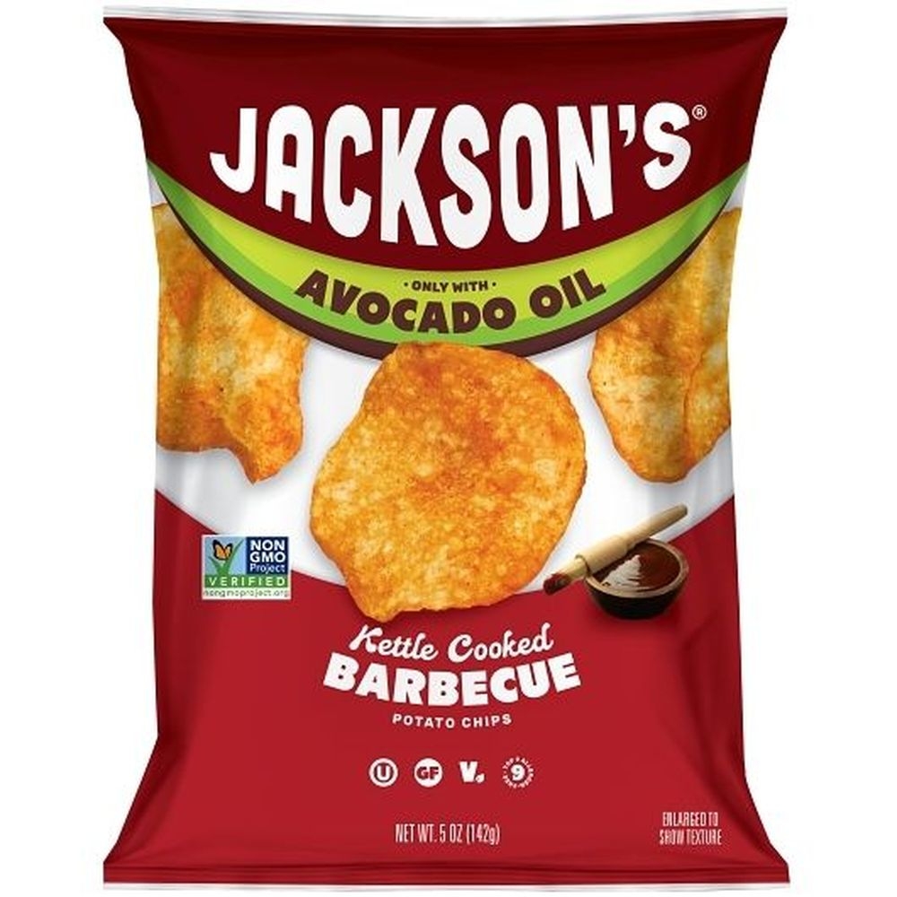 Jacksons Barbecue Classic Kettle Potato Chips in Avocado Oil, 5 Ounce Bag -- 12 per case