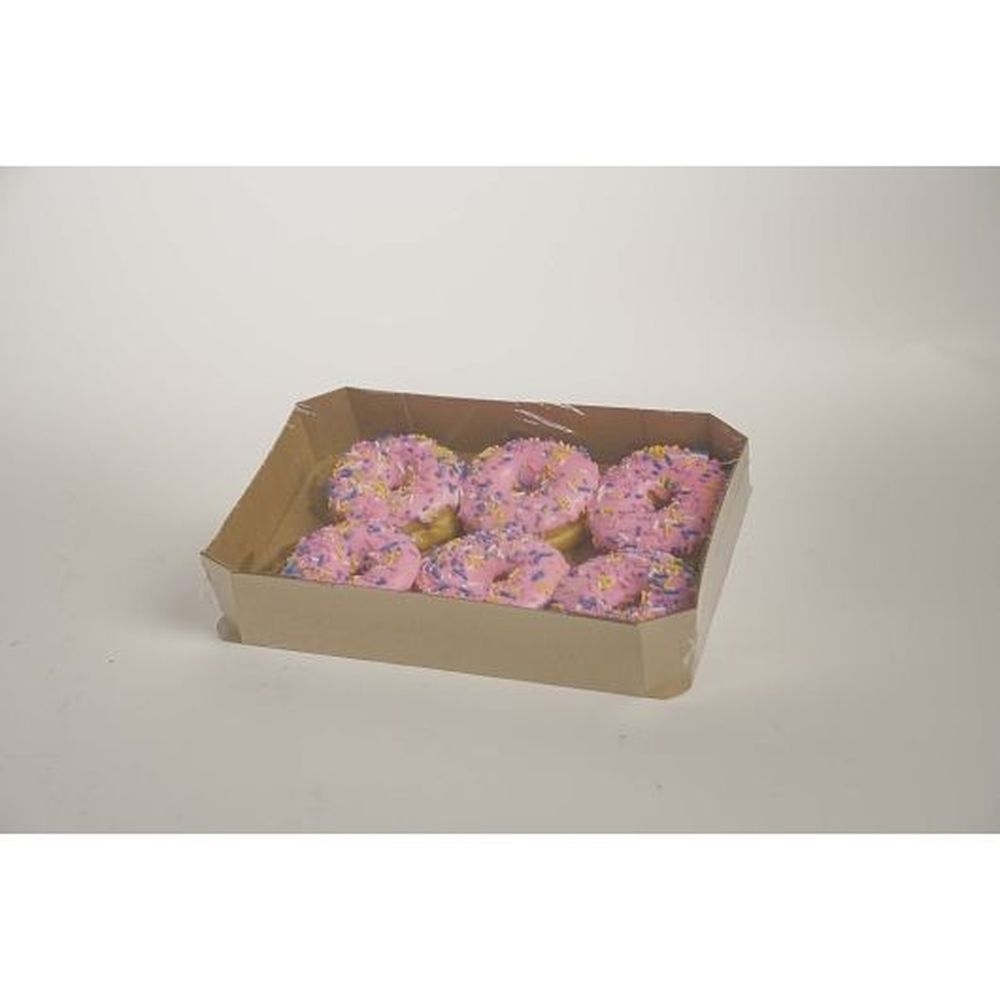 Talerico Bakery Glazed Yeast Ring Pink Iced Yeast Ring Boston Creme Bismarck and Apple Fritter - Assorted Box, 23 count
