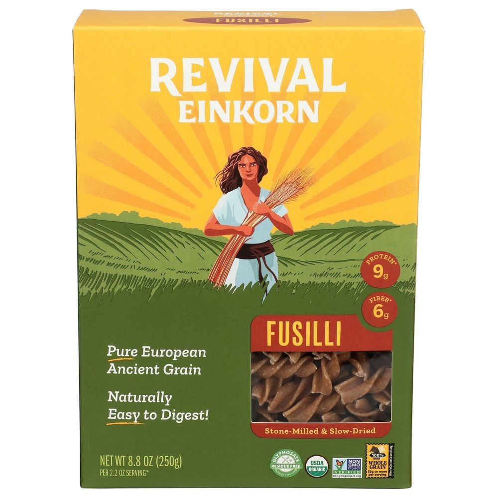 Revival Einkorn Organic Fusilli Pasta, 8.8 Ounce -- 8 per case
