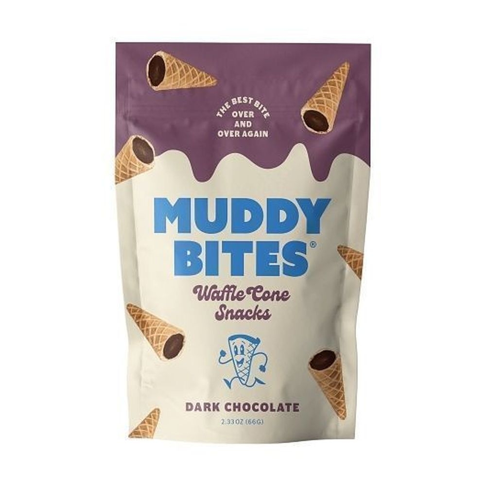 Muddy Bites Dark Chocolate Waffle Cone Snack, 2.33 Ounce -- 8 per case