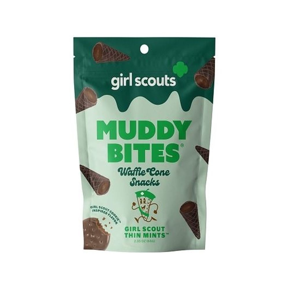 Muddy Bites Girl Scouts Thin Mints Waffle Cone Snack, 2.33 Ounce -- 8 per case