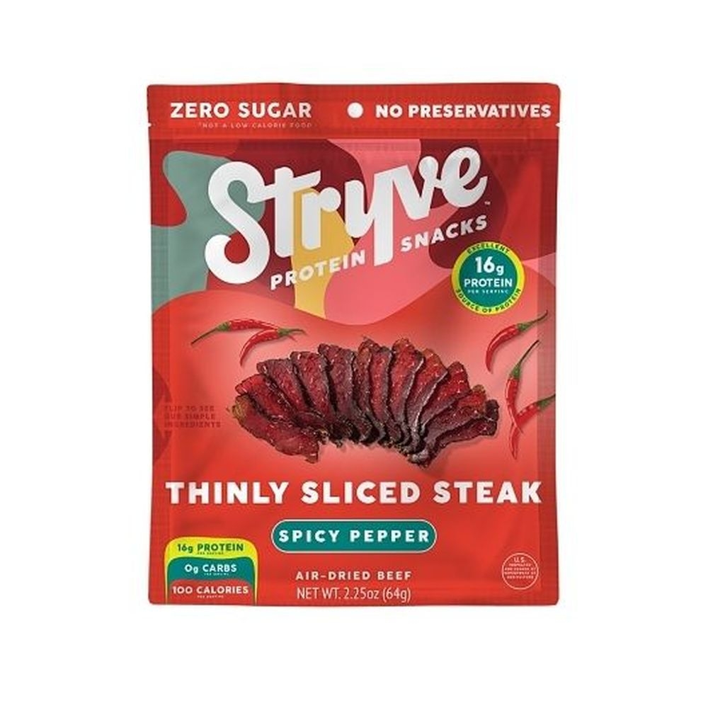 Stryve Spicy Pepper Sliced Steak, 2.25 Ounce - 8 per case