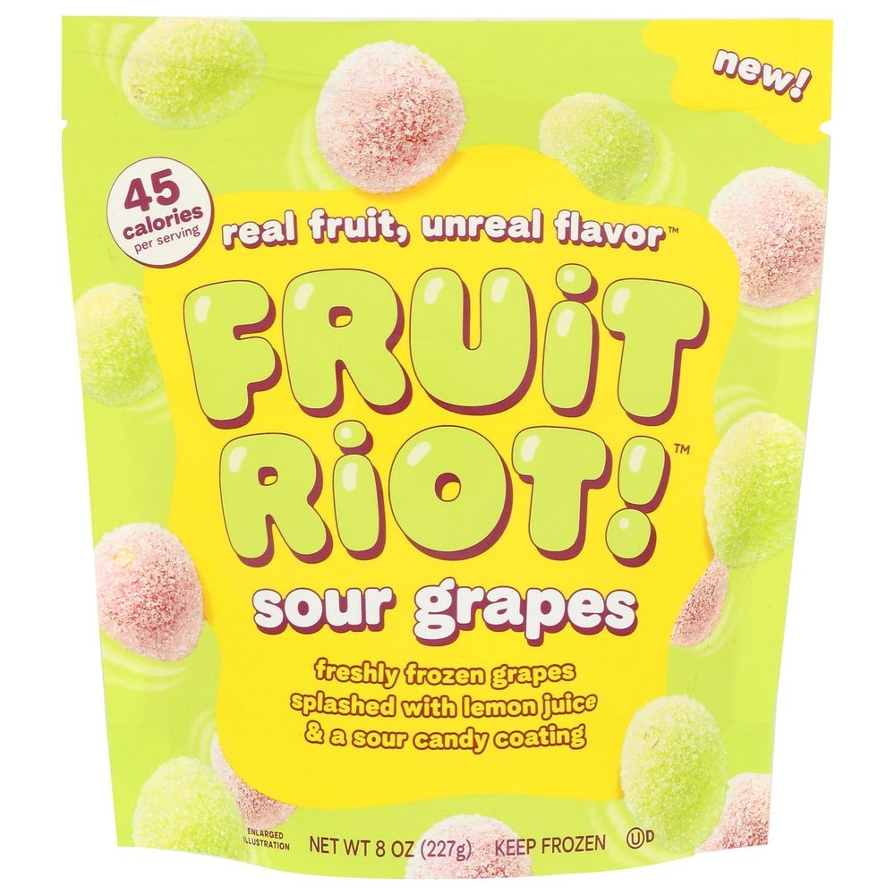 Fruit Riot Grapes Sour Candy, 8 Ounce -- 6 per case