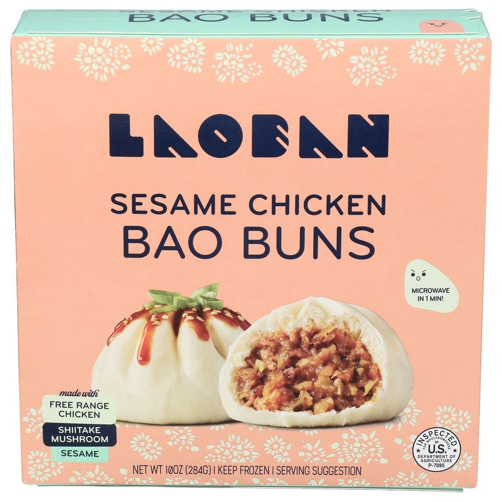 Laoban Sesame Chicken Bao Buns, 10 Ounce -- 6 per case