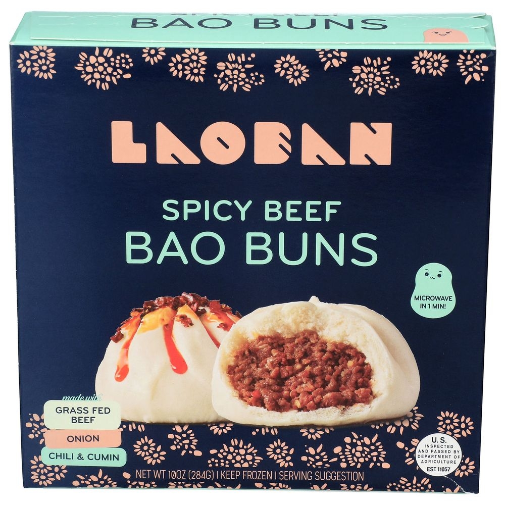 Laoban Spicy Beef Bao Buns, 10 Ounce -- 6 per case