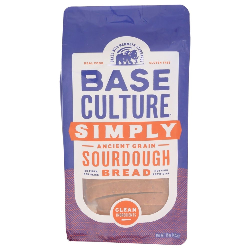 Base Culture Simply Ancient Grain Sourdough Bread, 15 Ounce -- 6 per case