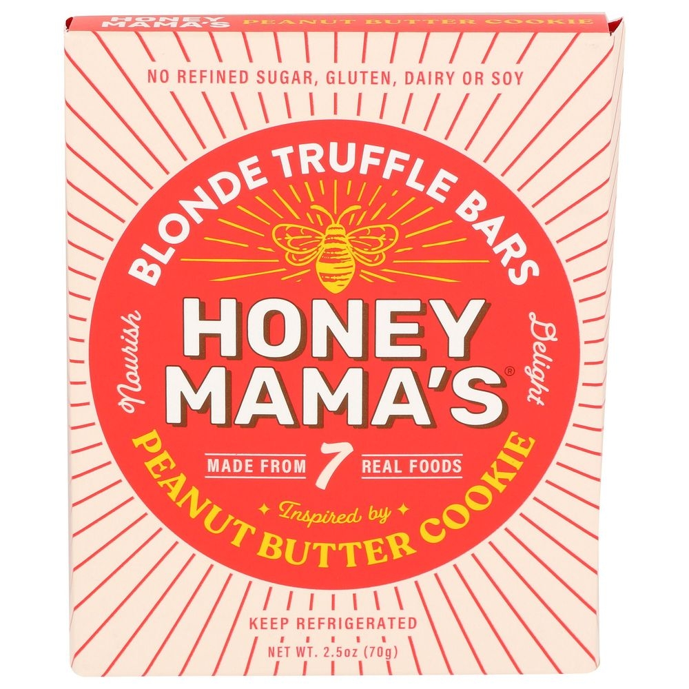Honey Mamas Peanut Butter Cookie Blonde Truffle Bar, 2.5 Ounce -- 12 per case