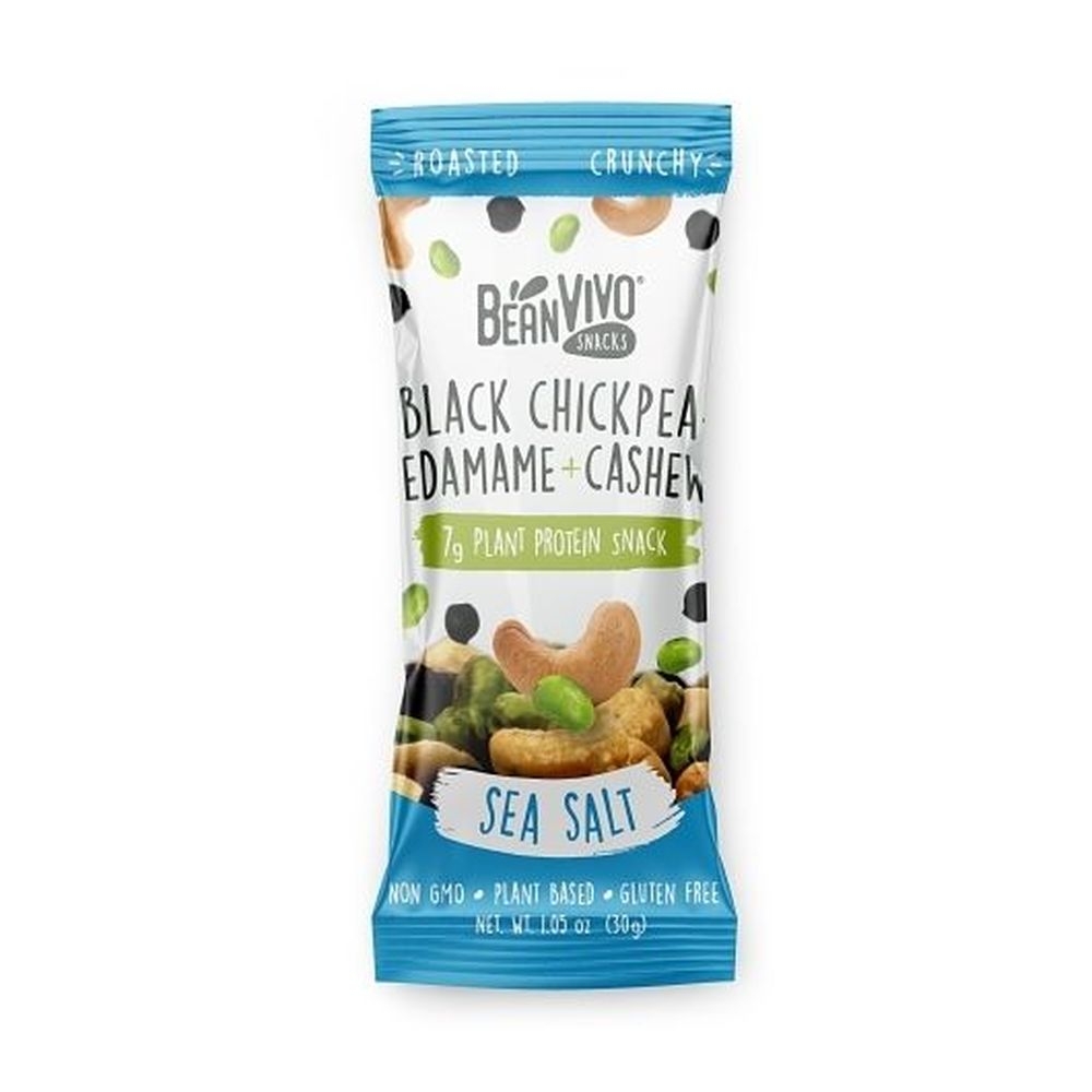 Beanvivo Sea Salt Black Chickpea Snack Mix, 1.05 Ounce - 128 per case