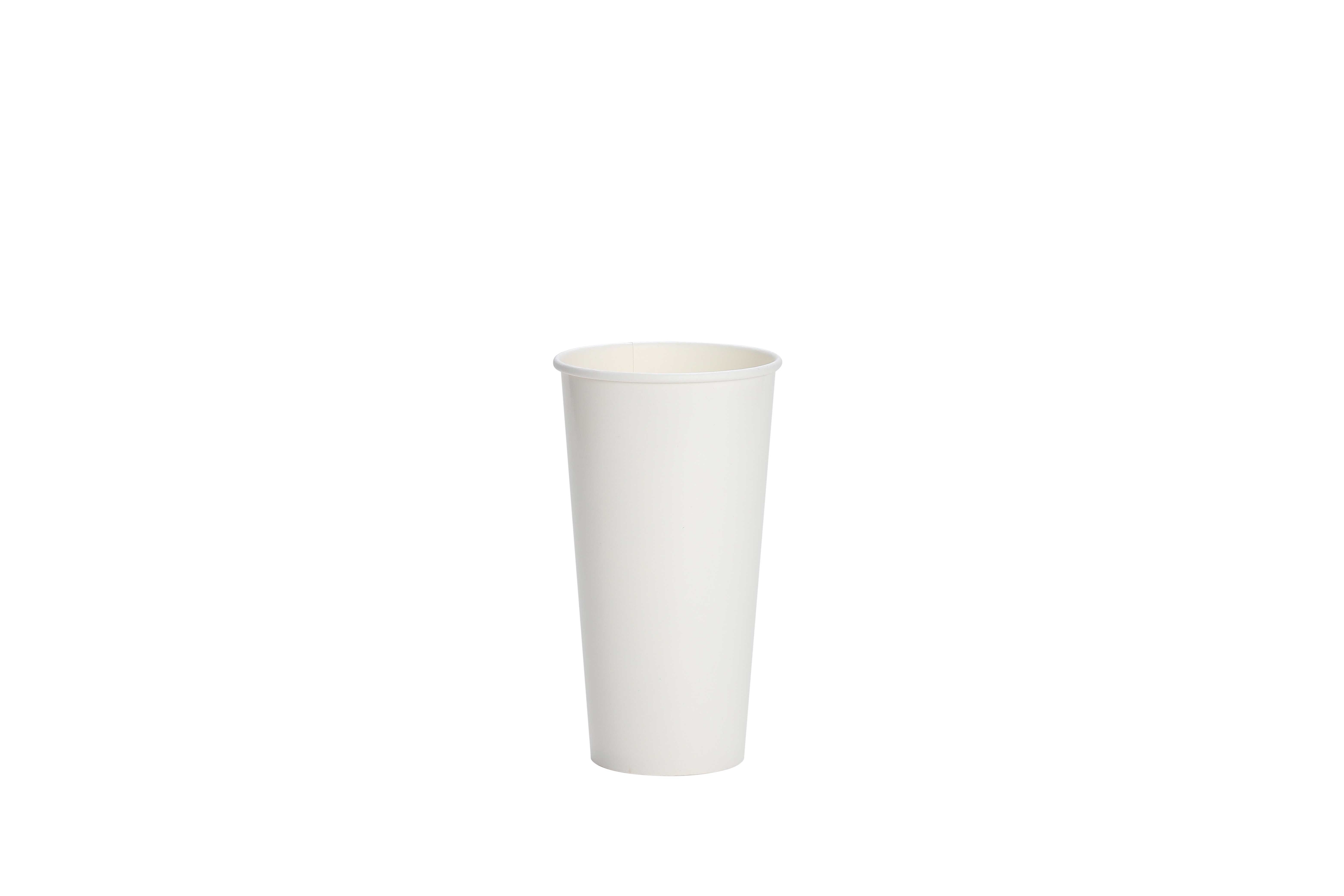 Kraftworth 22 Ounce White Plain Paper Cold Drink Cup, 50 Count -- 1000 per case