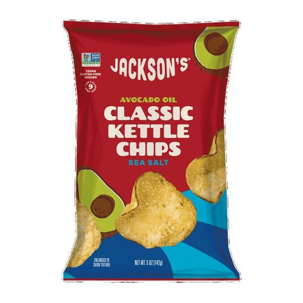 Jacksons Sea Salt Classic Potato Chips in Avocado Oil, 5 Ounce -- 6 per case
