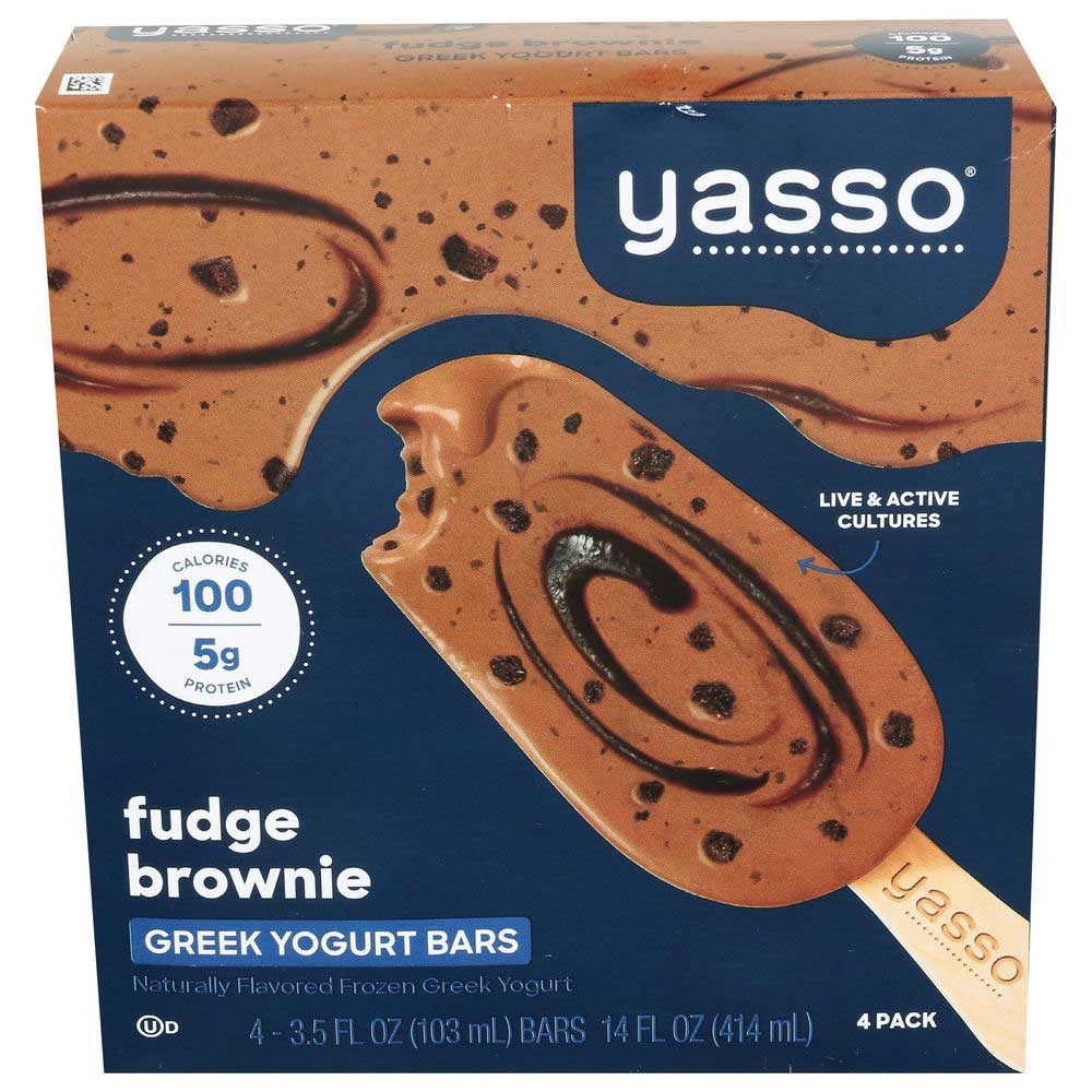 Yasso Fudge Brown Greek Yogurt Bar, 3.5 Fluid Ounce -- 32 per case