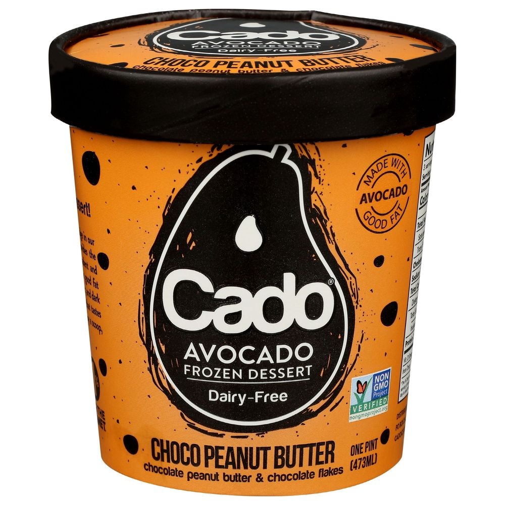 Cado Chocolate Peanut Butter Avocado Dessert, 1 Pint -- 8 per case