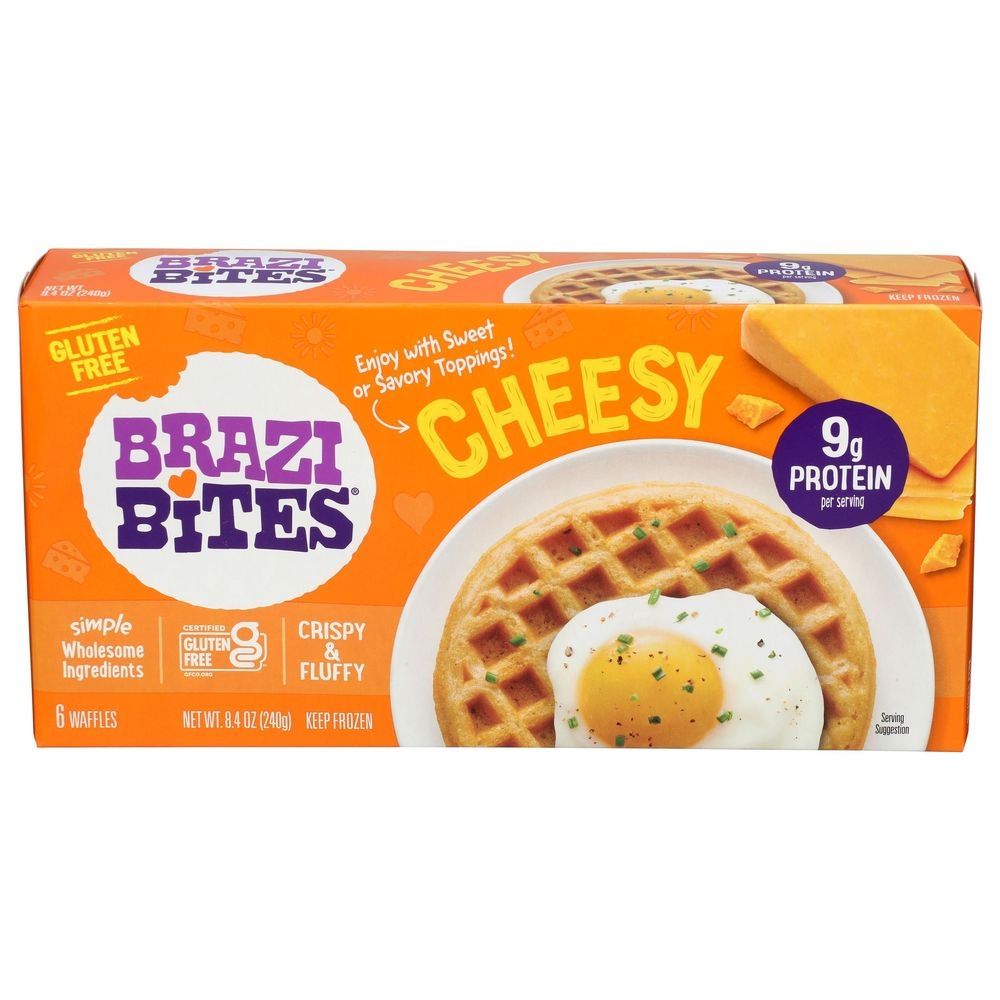 Brazi Bites Cheesy Crispy and Fluffy Waffle, 8.4 Ounce -- 8 per case