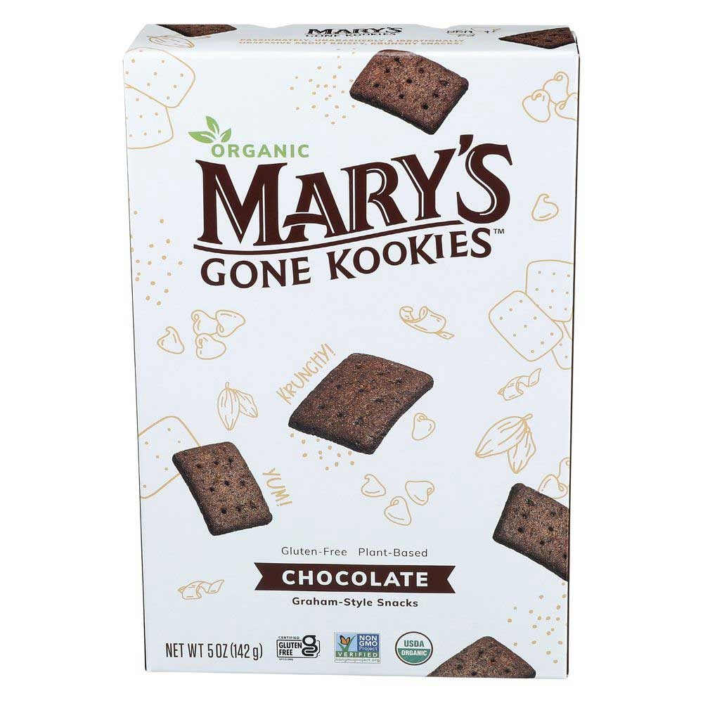 Marys Gone Kookies Organic Chocolate Graham Style Snacks, 5 Ounce -- 6 per case