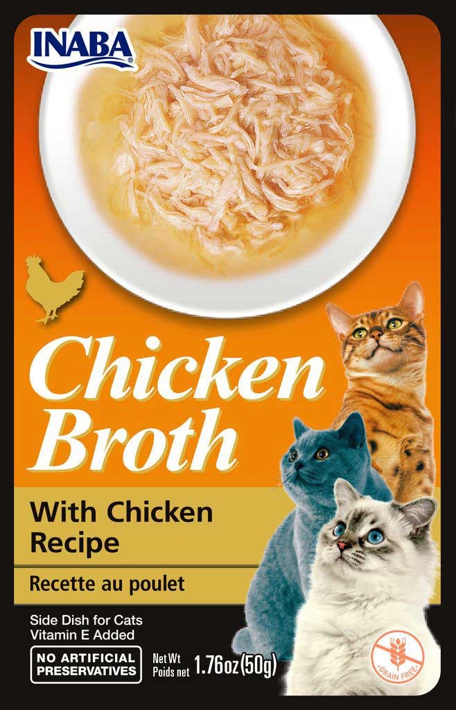 Inaba Chicken Broth with Chicken Recipe Cat Food, Ounce --