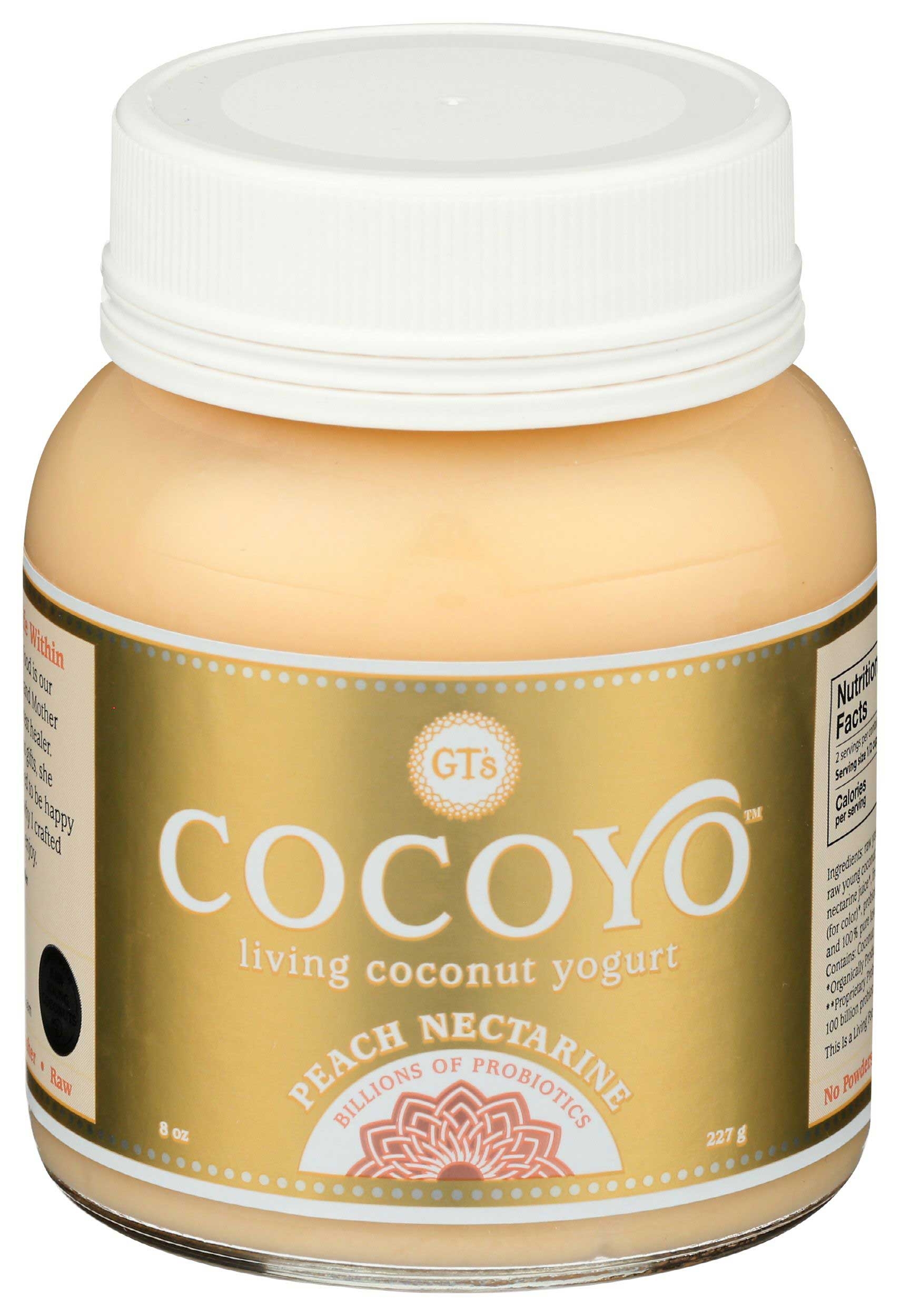 GTs Cocoyo Peach Nectarine Coconut Yogurt, 8 Fluid Ounce -- 6 per case