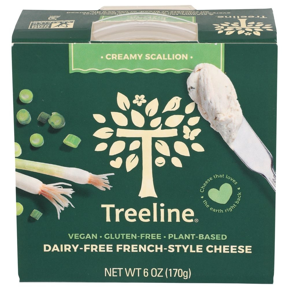 Tree Line Scallion Flavor Treenut Cheese, 6 Ounce -- 6 per case.
