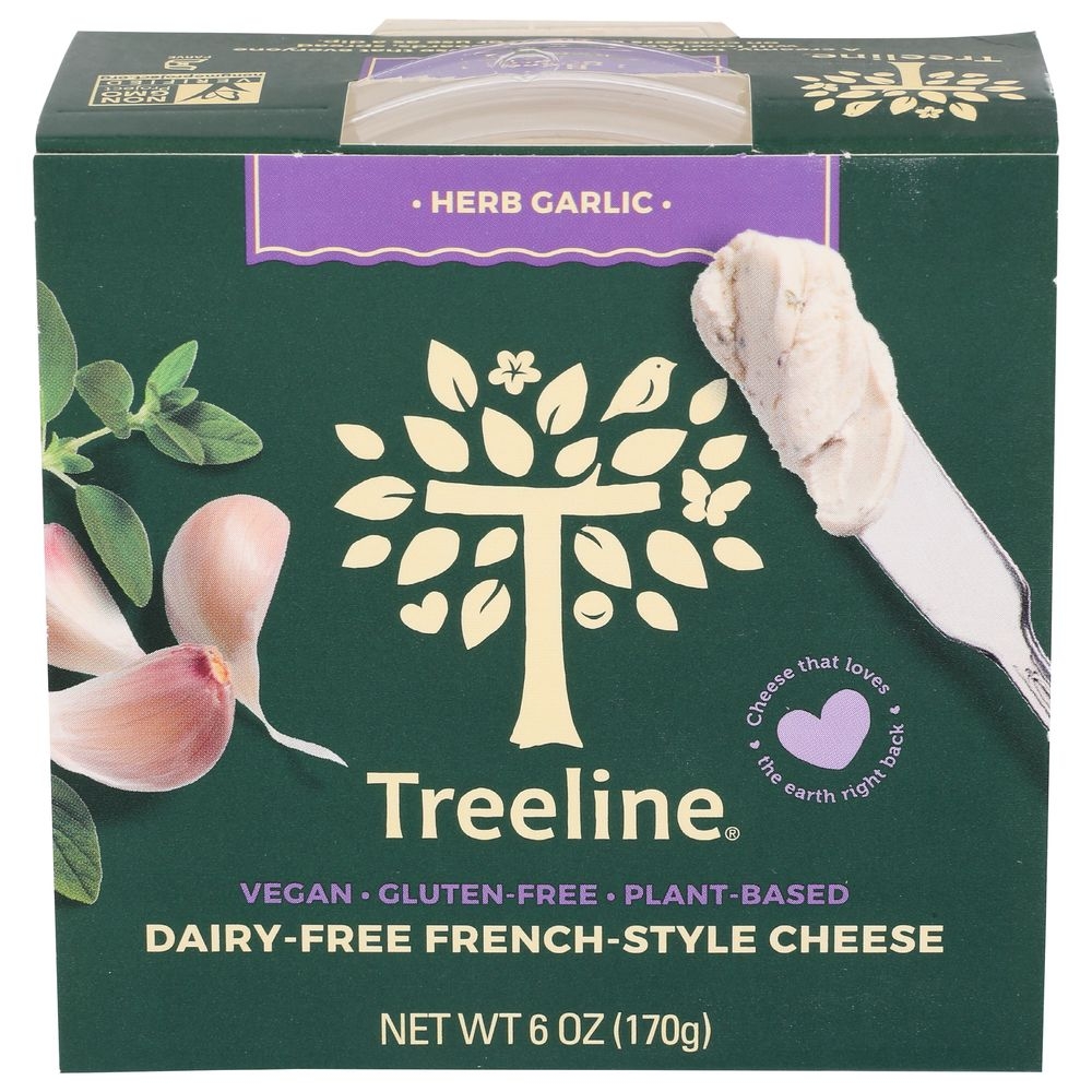 Tree Line Herb Garlic Flavor Treenut Cheese, 6 Ounce -- 6 per case.