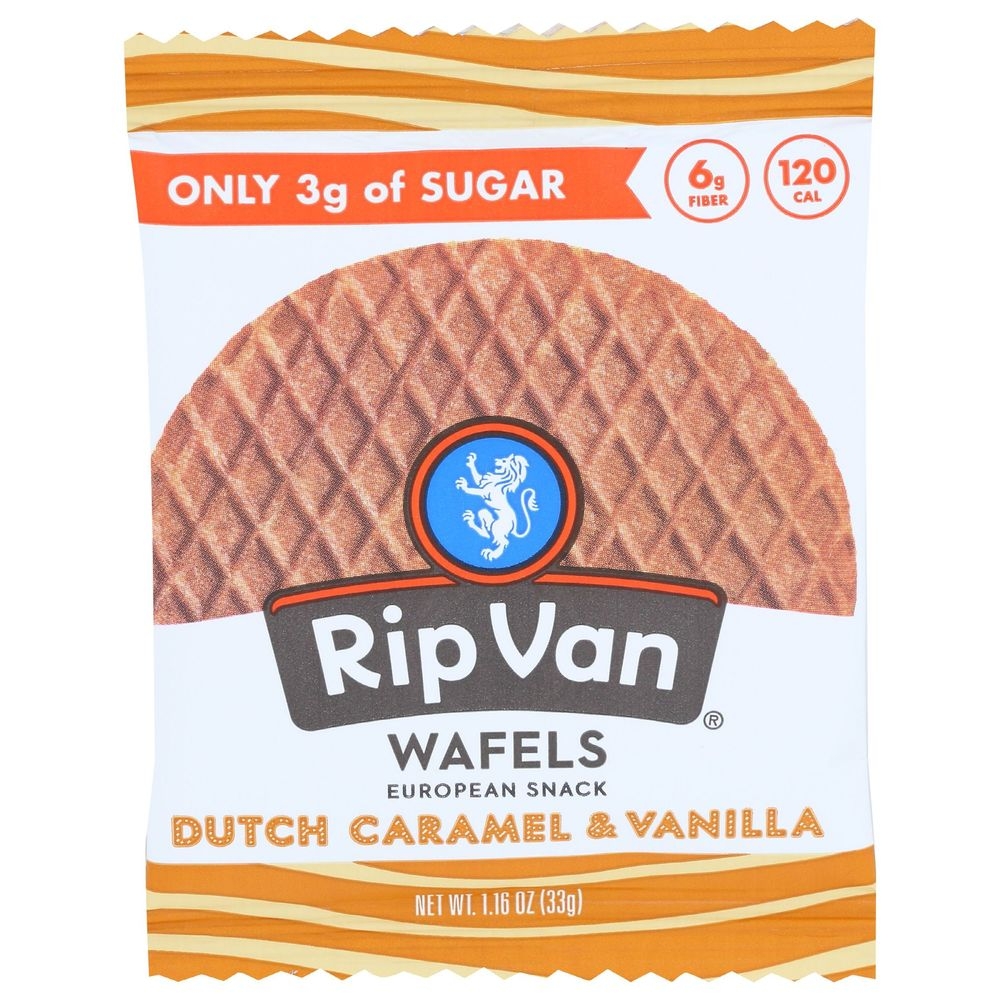 Rip Van Wafels Dutch Caramel and Vanilla Wafels, 1.16 Ounce -- 12 per case