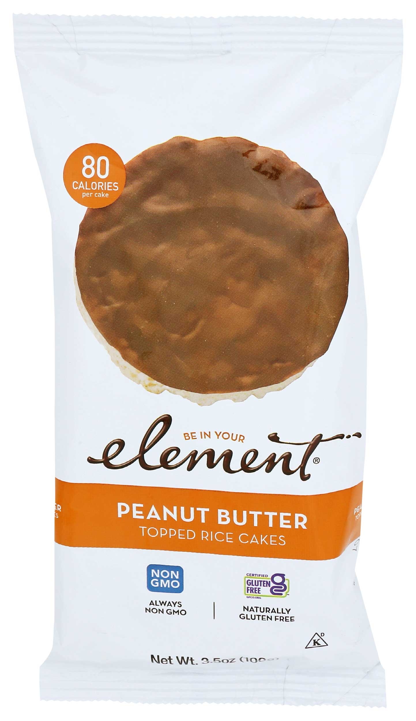 Element Peanut Butter Topped Rice Cakes, 3.5 Ounce -- 6 per case