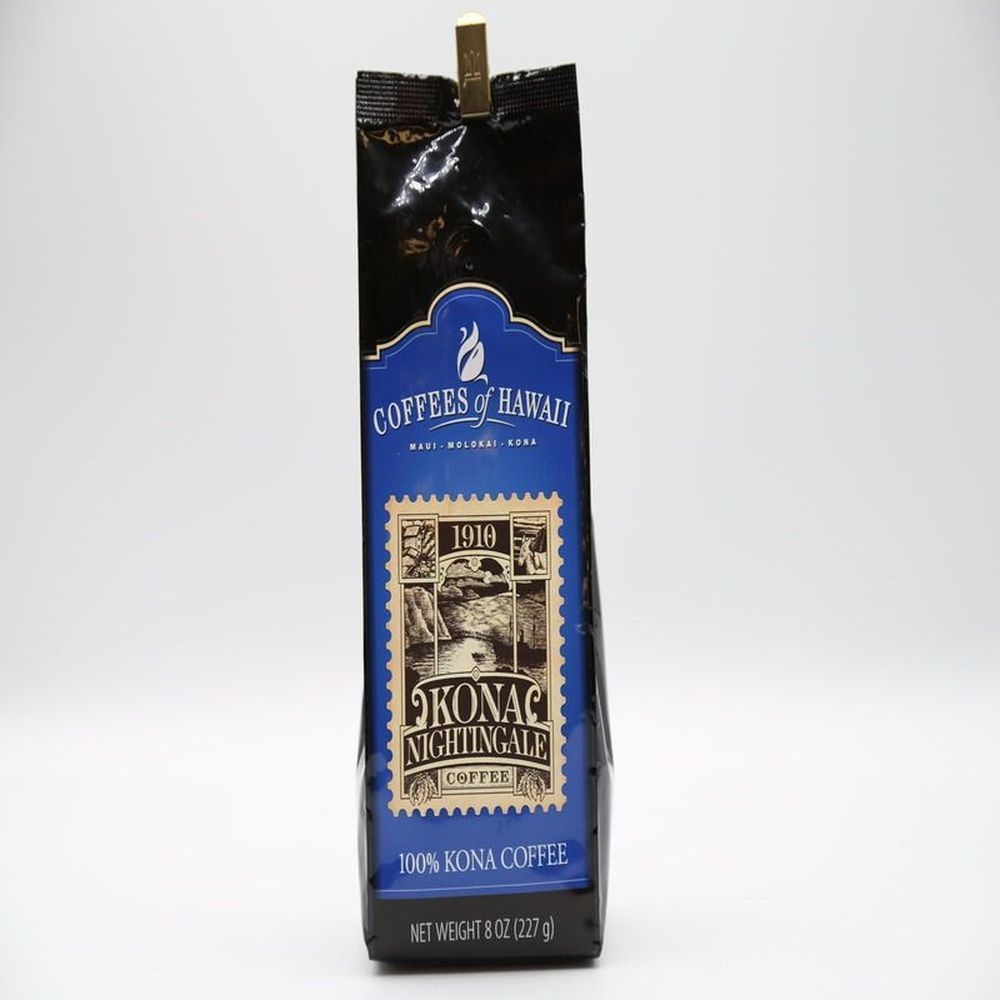 Coffees Of Hawaii Kona Nightingale Whole Bean Coffee, 8 Ounce -- 12 per case