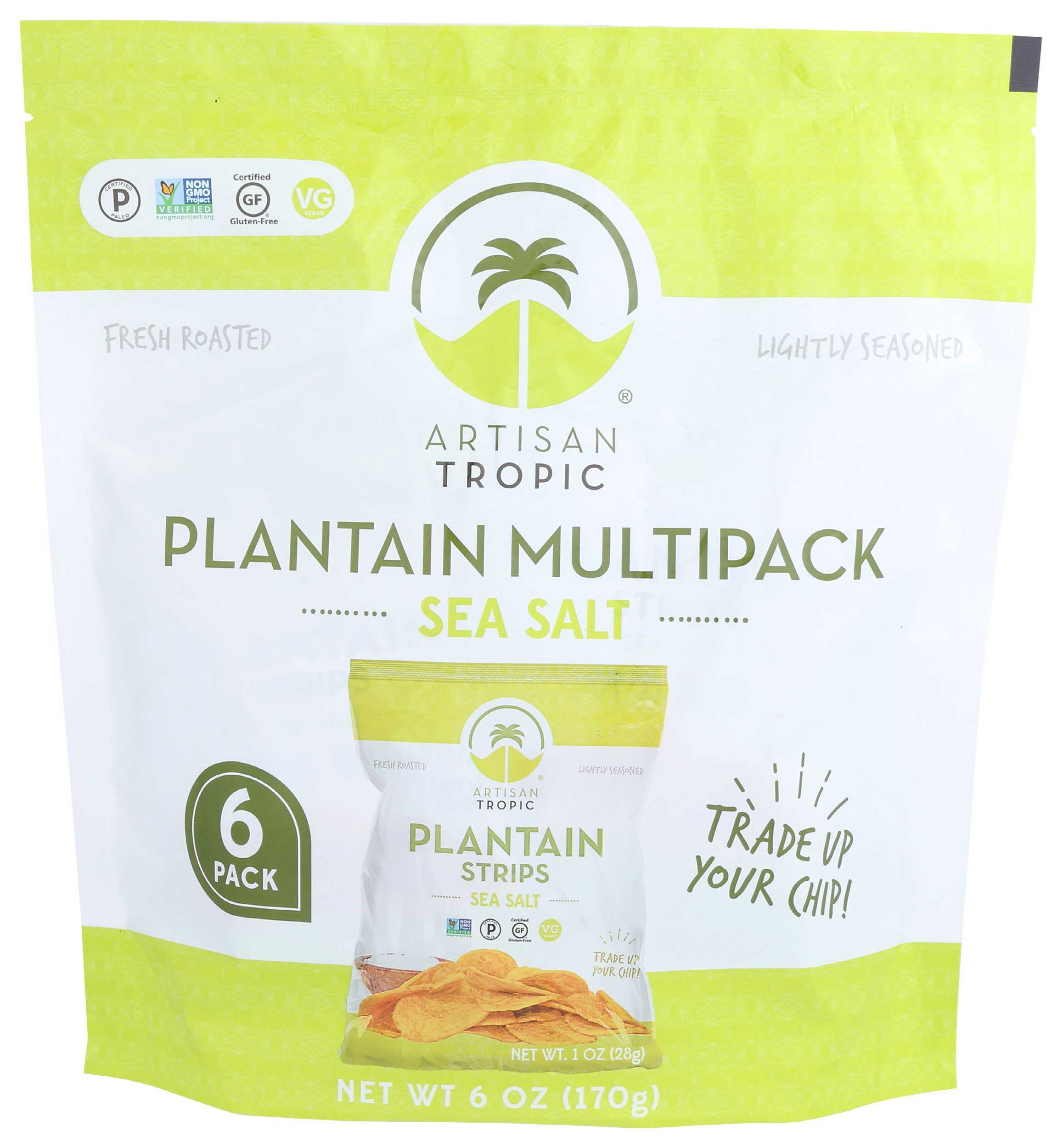Artisan Tropic Sea Salt Plantain Strips, 6 Ounce -- 6 per case