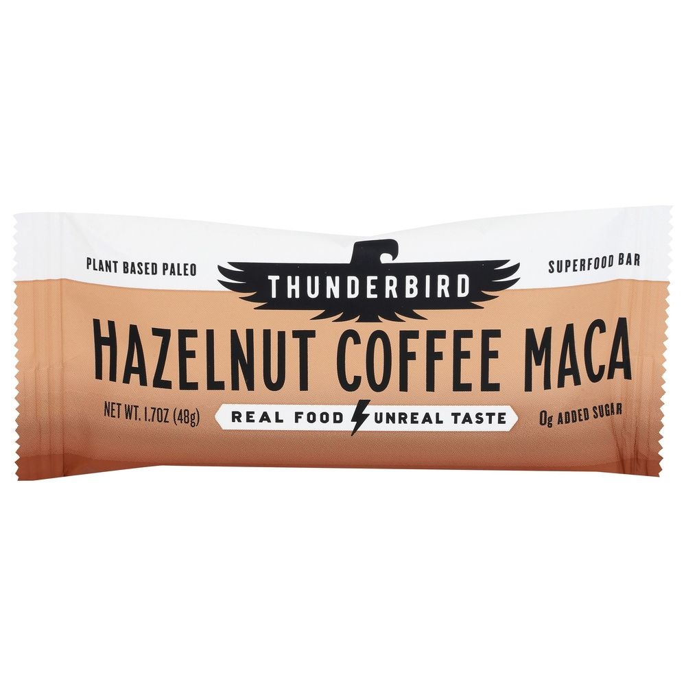 Thunderbird Hazelnut Coffee Maca Superfood Bar, 1.7 Ounce -- 12 per case
