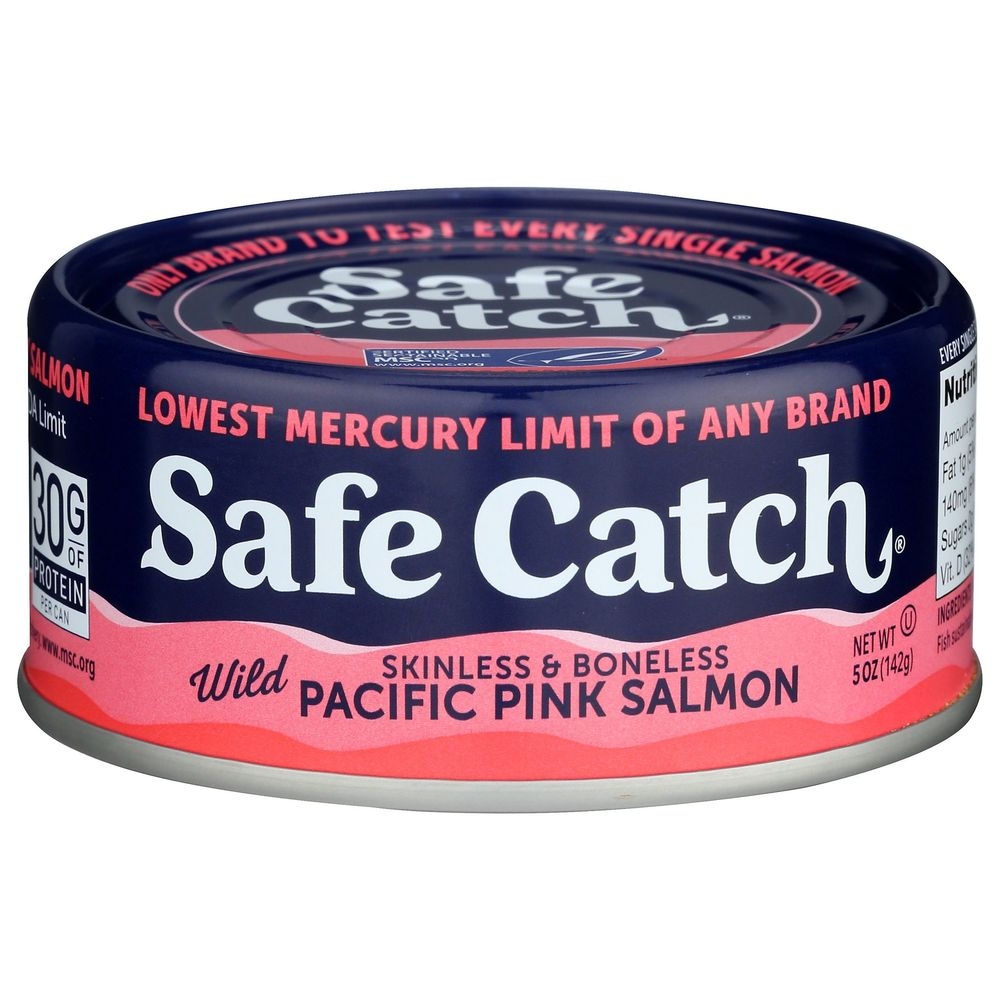 Safe Catch Skinless and Boneless Plain Wild Pacific Pink Salmon, 5 Ounce -- 6 per case