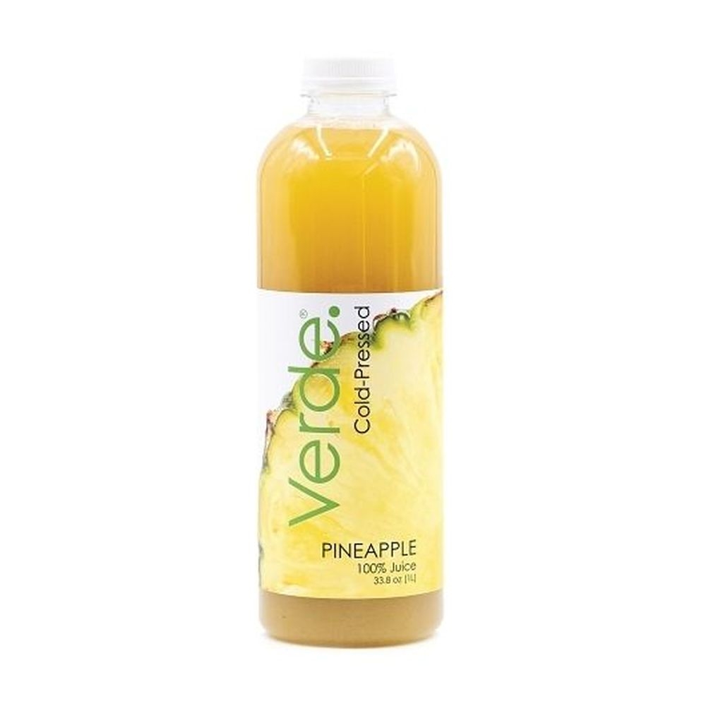 Verde 100 Percent Cold Pressed Freshly Squeezed Pineapple Juice, 33.8 Ounce -- 6 per case